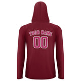 Custom Crimson Red Pink UV-Hoodie