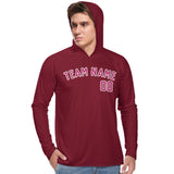 Custom Crimson Red Pink UV-Hoodie
