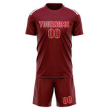 Custom Crimson Red Red Soccer Jersey