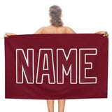 Custom Crimson Red Crimson Red Beach Towel