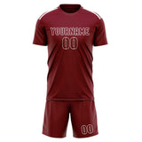 Custom Crimson Red Crimson Red Soccer Jersey