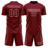 Custom Crimson Red Crimson Red Soccer Jersey