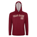 Custom Crimson Red Coral Red UV-Hoodie
