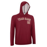 Custom Crimson Red Coral Red UV-Hoodie
