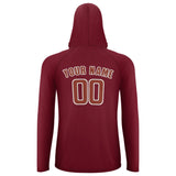 Custom Crimson Red Coral Red UV-Hoodie