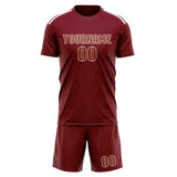 Custom Crimson Red Coral Red Soccer Jersey