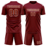 Custom Crimson Red Coral Red Soccer Jersey