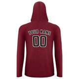 Custom Crimson Red Black UV-Hoodie