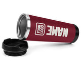 Custom Crimson Red White Stainless Steel Water Cup