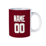 Custom Crimson Red White Mug