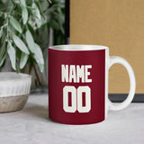 Custom Crimson Red White Mug