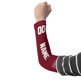 Custom Crimson Red White Arm Sleeve