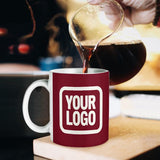 Custom Crimson Red White Mug