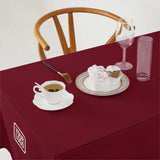 Custom Crimson Red White Square Table Cloth