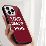 Custom Crimson Red White Phone Case