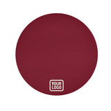 Custom Crimson Red White Round Table Cloth