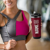 Custom Crimson Red White Stainless Steel Water Cup