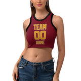 Custom Crimson Red Yellow Sleeveless Tank Top