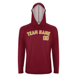 Custom Crimson Red Yellow UV-Hoodie
