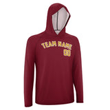 Custom Crimson Red Yellow UV-Hoodie