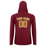 Custom Crimson Red Yellow UV-Hoodie