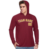 Custom Crimson Red Yellow UV-Hoodie