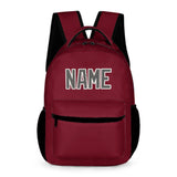 Custom Crimson Red Dark Grey Kids Backpack