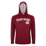 Custom Crimson Red Light Pink UV-Hoodie