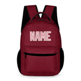 Custom Crimson Red Light Pink Kids Backpack