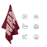 Custom Crimson Red Light Pink Beach Towel