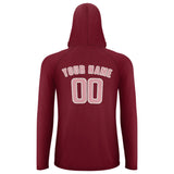 Custom Crimson Red Light Pink UV-Hoodie