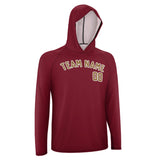 Custom Crimson Red Khaki UV-Hoodie