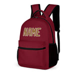 Custom Crimson Red Khaki Kids Backpack