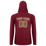 Custom Crimson Red Khaki UV-Hoodie