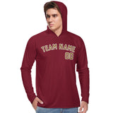 Custom Crimson Red Khaki UV-Hoodie