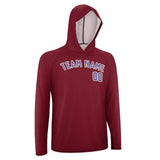 Custom Crimson Red Light Purple UV-Hoodie