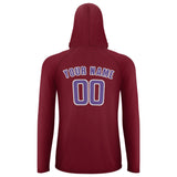 Custom Crimson Red Light Purple UV-Hoodie