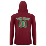 Custom Crimson Red Emerald Green UV-Hoodie