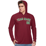 Custom Crimson Red Emerald Green UV-Hoodie