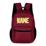 Custom Crimson Red Light Yellow Kids Backpack