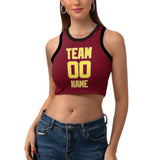 Custom Crimson Red Light Yellow Sleeveless Tank Top