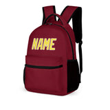 Custom Crimson Red Light Yellow Kids Backpack
