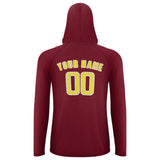 Custom Crimson Red Light Yellow UV-Hoodie