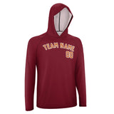 Custom Crimson Red Orange UV-Hoodie