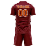 Custom Crimson Red Orange Soccer Jersey
