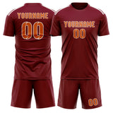 Custom Crimson Red Orange Soccer Jersey