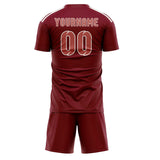 Custom Crimson Red Copper Rose Soccer Jersey