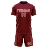 Custom Crimson Red Copper Rose Soccer Jersey