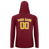 Custom Crimson Red Gold UV-Hoodie