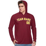 Custom Crimson Red Gold UV-Hoodie